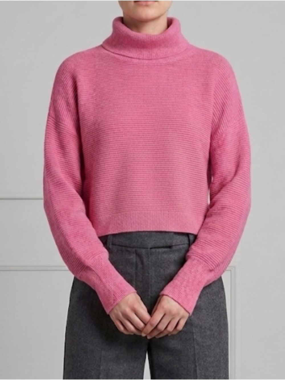 NWT Design Lab Lord & Taylor Pink Cowl Neck Sweater